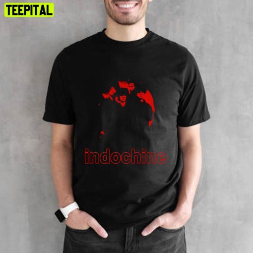 Red Black Art Indochine Best Of French Pop Rock And New Wave Unisex T-Shirt