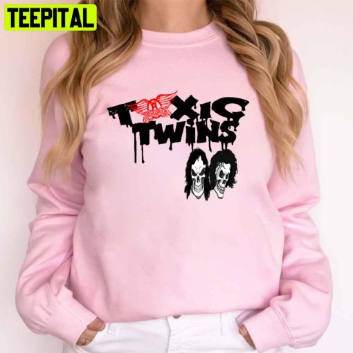 Red Black Skull Art Toxic Twins Unisex T-Shirt