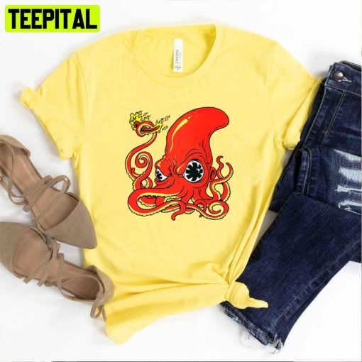 Red Hot Octopus Unisex T-Shirt