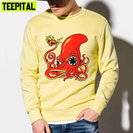 Red Hot Octopus Unisex T-Shirt