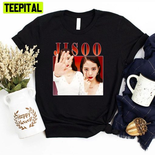 Red Vintage Style Jisoo Tribute Unisex T-Shirt