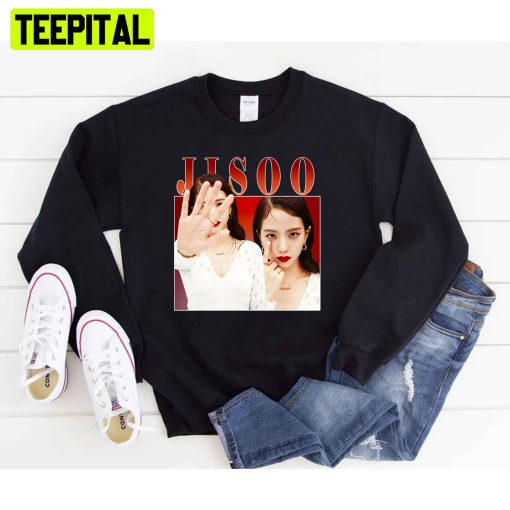 Red Vintage Style Jisoo Tribute Unisex T-Shirt