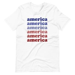 Retro Americaflag Color Memorial Day Unisex T-Shirt