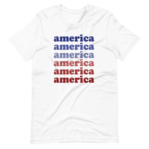 Retro Americaflag Color Memorial Day Unisex T-Shirt