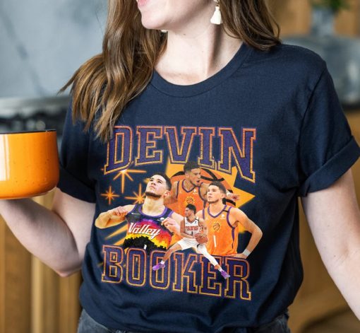 Retro Design Devin Booker Phoenix Suns Basketball Unisex T-Shirt