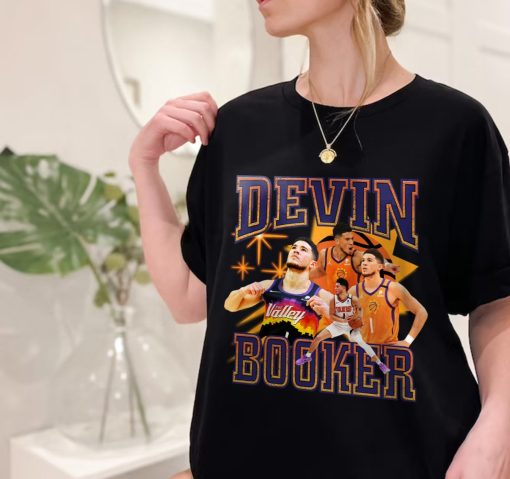 Retro Design Devin Booker Phoenix Suns Basketball Unisex T-Shirt