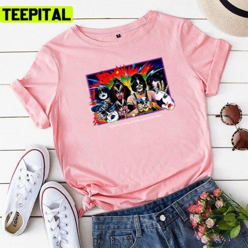 Rock Band Custome Comic Kiss Band Design Unisex T-Shirt