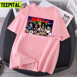 Rock Band Custome Comic Kiss Band Design Unisex T-Shirt