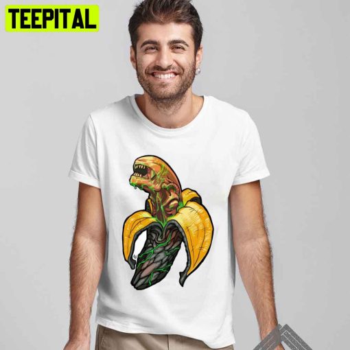 Scary Alien Banana Unisex T-Shirt