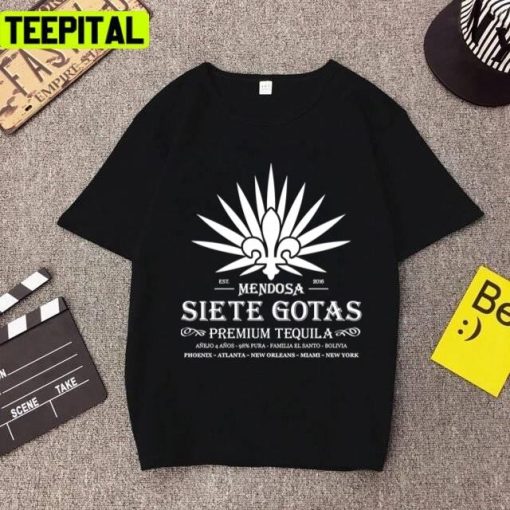 Siete Gotas Mendosa Dark Tequila Design Unisex T-Shirt