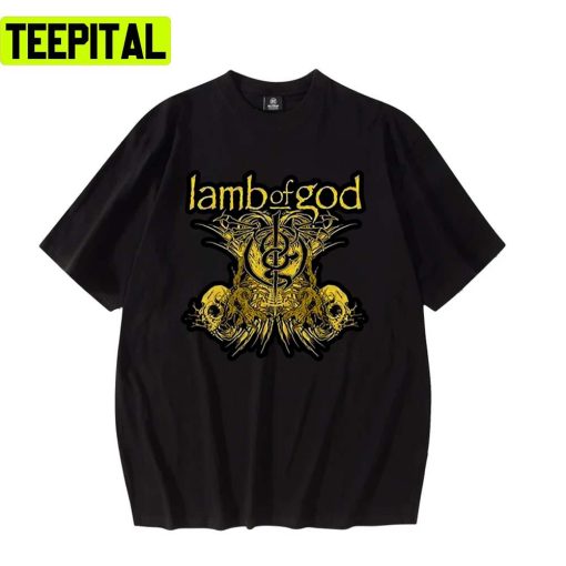 Skulls Of Twin Lamb Of God Retro 80s 90s Rock Band Unisex T-Shirt