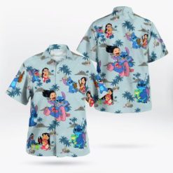 Stich and Lilo, Cartoon Hawaiian Shirt Summer HA33