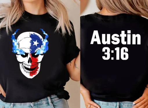 Stone Cold Austin 316 Skull 2022 Wwe Wrestlemania Unisex T-Shirt