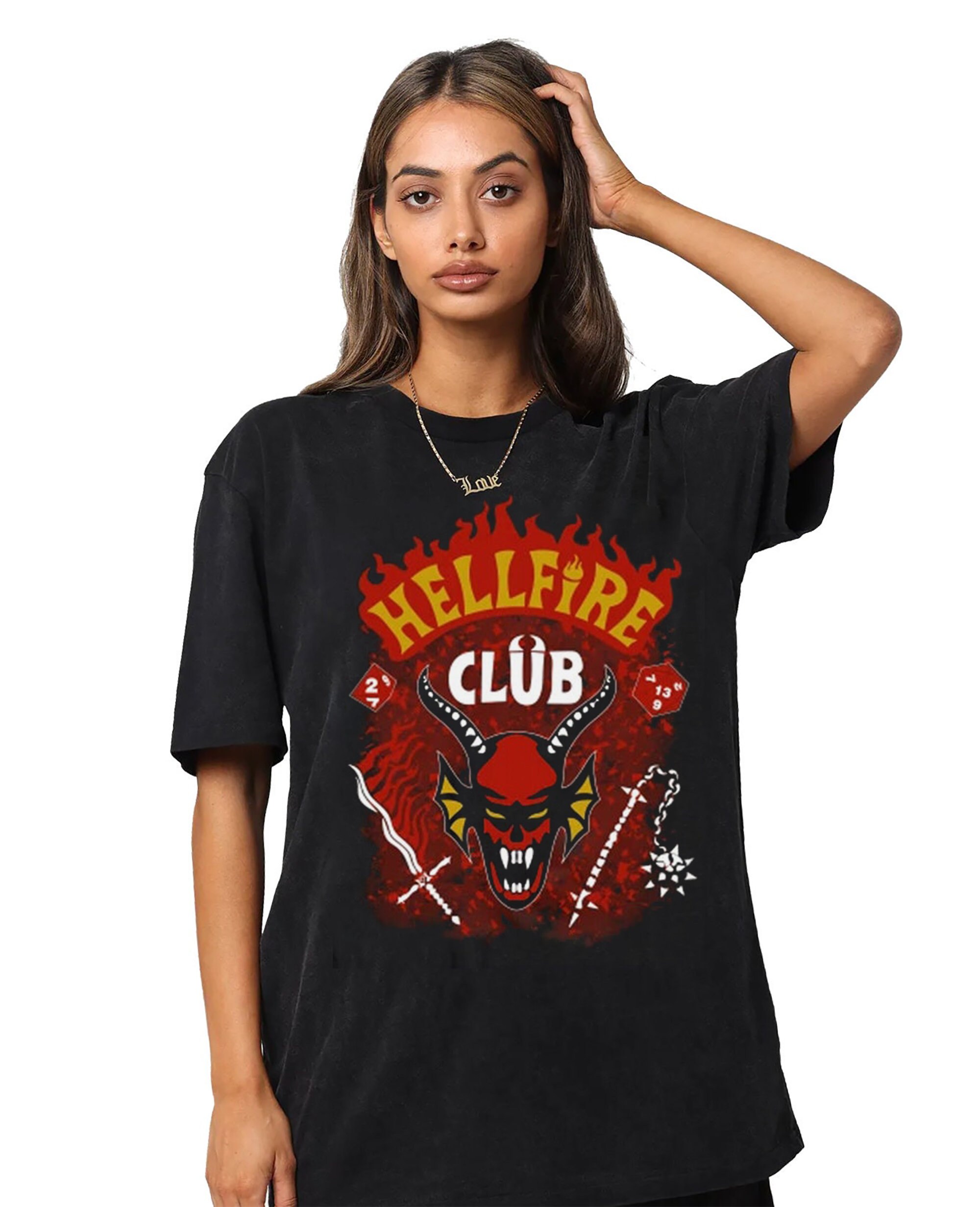 Stranger Things - Hellfire Club Girls Hoodie - Shirtstore