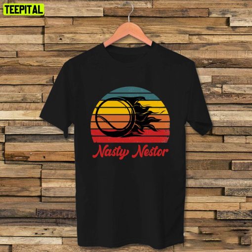 Sunset Fire Baseball Nasty Nestor Unisex T-Shirt