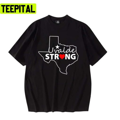 Text Design Uvalde Stay Strong Texas Mass Shooting Unisex T-Shirt