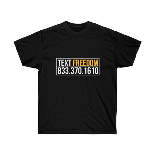 Text Freedom Yellow Shirt