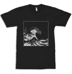 The Great Wave off Kanagawa Black T-Shirt