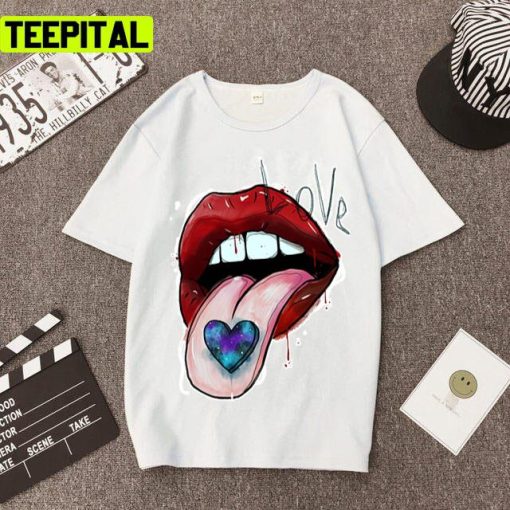 The Lips Kiss Love The Rolling Stones Unisex T-Shirt