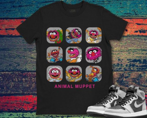 The Muppets Animal Muppet Moods Box Up Funny Face Unisex T-Shirt