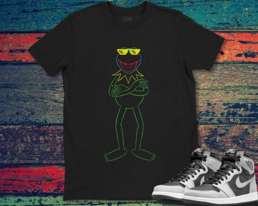 The Muppets Kermit Frog Neon Outline Shirt