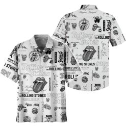 The Rolling Stones Logo Pattern Hawaiian Shirts HA33