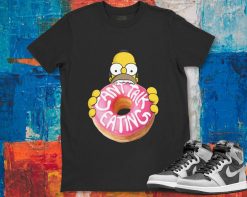 The Simpsons Homer Cant Talk Eating Donut Funny Unisex Gift T-Shirt