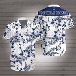 Tottenham Hotspur Hawaiian Graphic Print Short Sleeve Hawaiian Casual Shirt N98