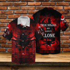 True Ninja A NameLess Shinobi Who Protect Peace Within Its Shadow That Is A True Shinobi Graphic Print Short Sleeve Hawaiian Casual Shirt Y97