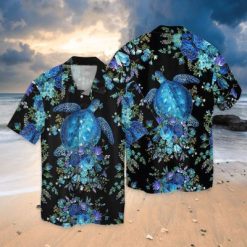 Turtle 1 For Men And Women Graphic Print Short Sleeve Hawaiian Casual Shirt Y97