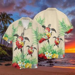 Turtle 4 For Men And Women Graphic Print Short Sleeve Hawaiian Casual Shirt Y97