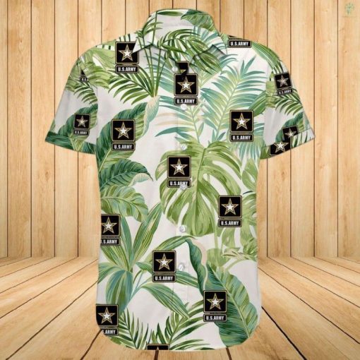 Us Army Army Star Logo Cool American Hawaiian Graphic Print Short Sleeve Hawaiian Shirt L98