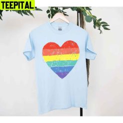 Vinage Heart Pride Allyship Happy Pried Month Unisex T-Shirt