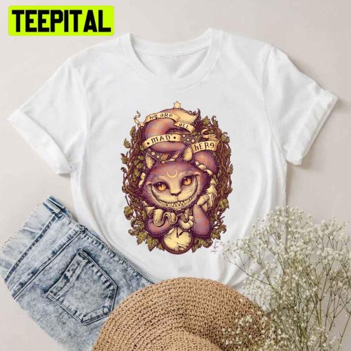 Vintage Cheshire Cat Relaxed Fit Unisex T-Shirt