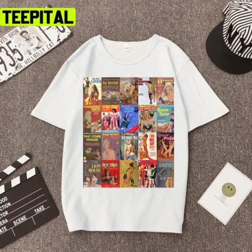 Vintage Lesbian Pulp Fiction Collage Unisex T-Shirt