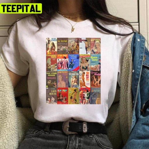 Vintage Lesbian Pulp Fiction Collage Unisex T-Shirt