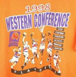 Vintage Phoenix Suns 1998 Western Conference Playoffs Basketball Orange Unisex T-Shirt