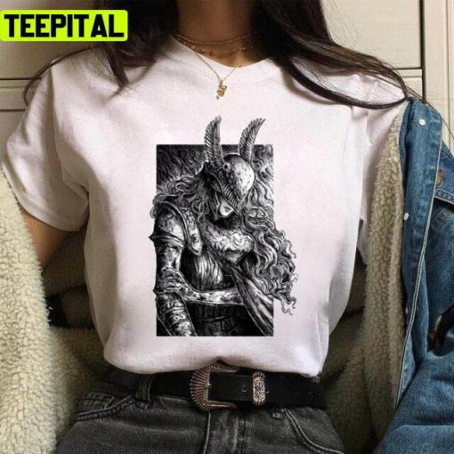 Vintage Retro Elden Ring Malenia Blade Of Miquella Sketch Unisex T-Shirt