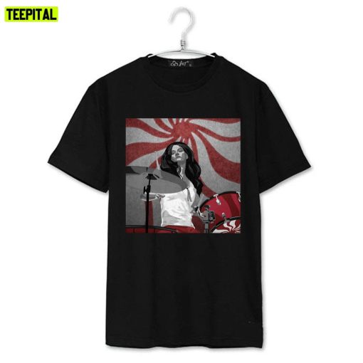 Vintage Retro Meg White Vector Portrait Unisex T-Shirt