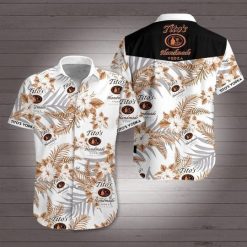 Vodka Hawaiian Graphic Print Short Sleeve Hawaiian Casual Shirt N98