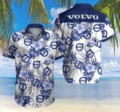 Volvo Hawaiian Graphic Print Short Sleeve Hawaiian Casual Shirt N98