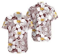 Washington Football Team Flower Hawaii Shirt and Shorts Summer Collection H97