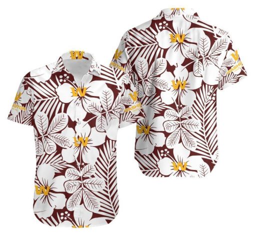 Washington Football Team Flower Hawaii Shirt and Shorts Summer Collection H97