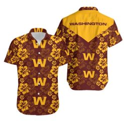 Washington Football Team Flowers Hawaii Shirt and Shorts Summer Collection H97
