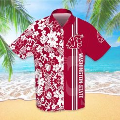 Washington State Cougars Basketball Sport Cool Hawaiian Graphic Print Short Sleeve Hawaiian Shirt L98