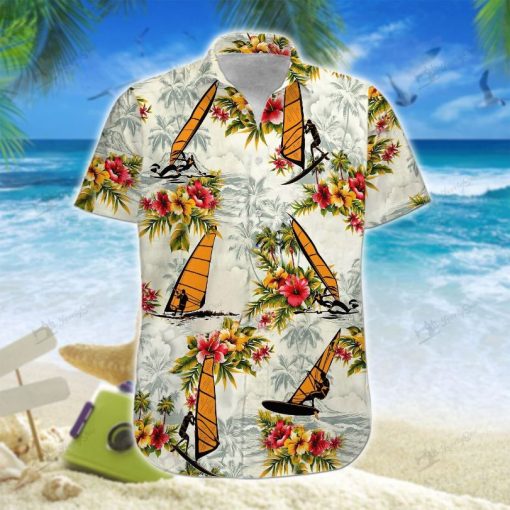 Windsurfing Flowers Hawaii Shirt HA33