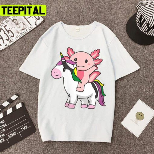 Womens Ceterosexual Flag Pride Lgbtq Unicorn Axolotl The Cute Animal Unisex T-Shirt