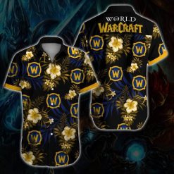 World Of Warcraft Hawaiian III Graphic Print Short Sleeve Hawaiian Casual Shirt N98