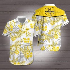 Wu Tang Band Rock Music Band II Graphic Print Short Sleeve Hawaiian Casual Shirt N98