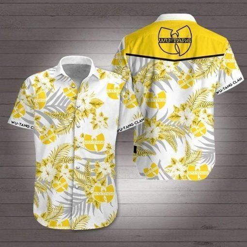Wu Tang Clan Hawaiian Tropical Hawaiian Graphic Print Short Sleeve Hawaiian Casual Shirt N98